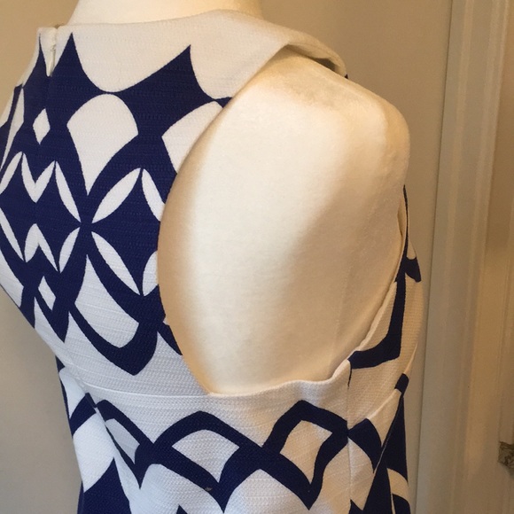 Crown & Ivy Dress Blue and White Size 6 - Picture 3 of 9